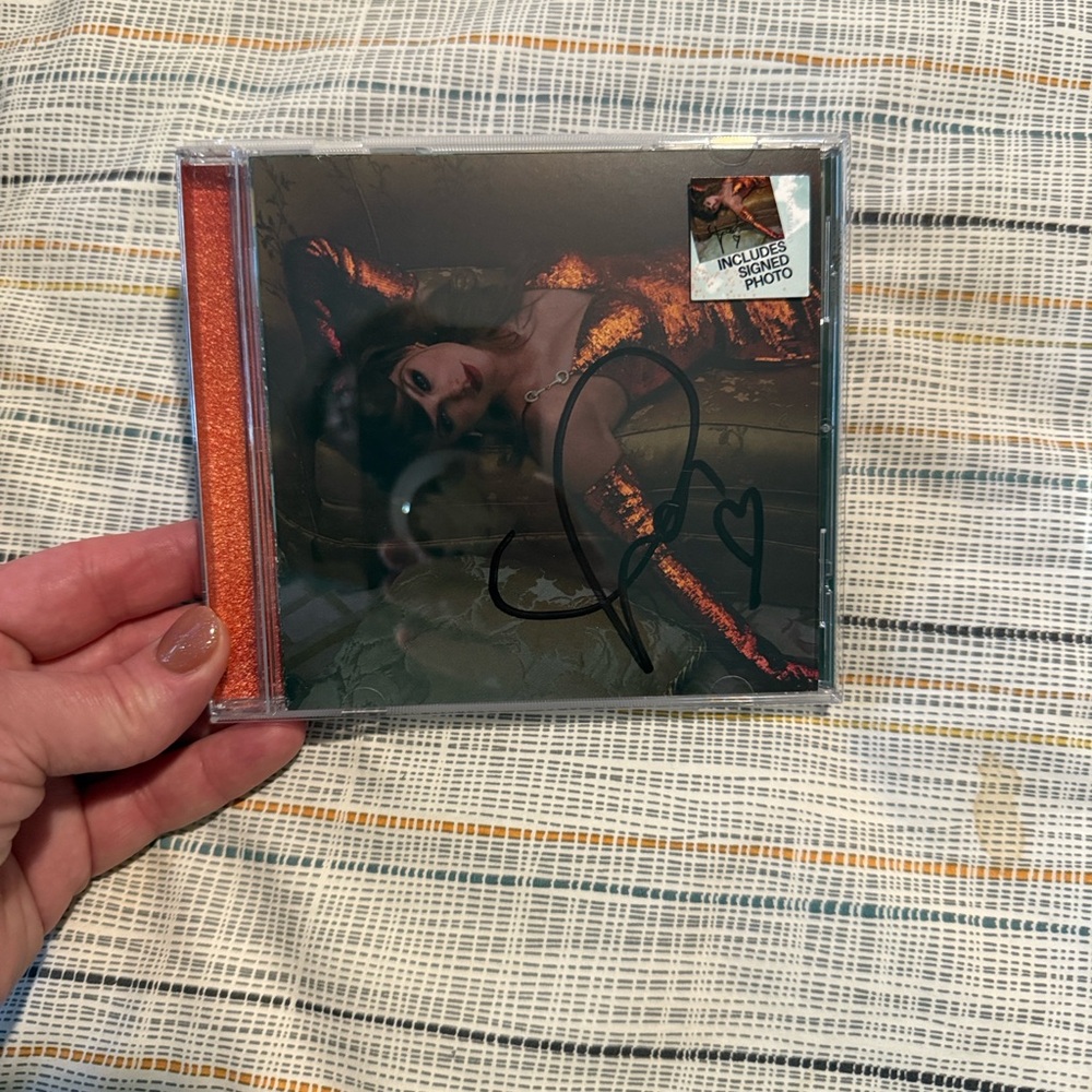 Taylor Swift The Life of a Showgirl CD with Signed Photo #2
